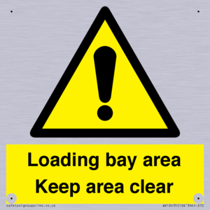 Loading bay area Keep area clear